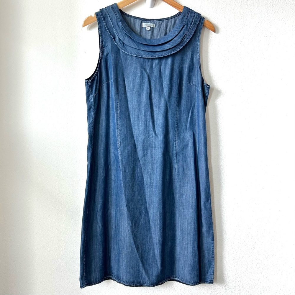 NWOT Lina Tomei Blue Tencel Dress